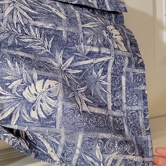 Windham Pointe Blue Tropical Cotton Shirt Size XXL - Picture 7 of 8